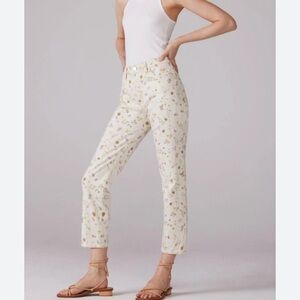 NEW Joe's Jeans The Scout Flower In Your Pocket Floral cropped cream jeans, 29